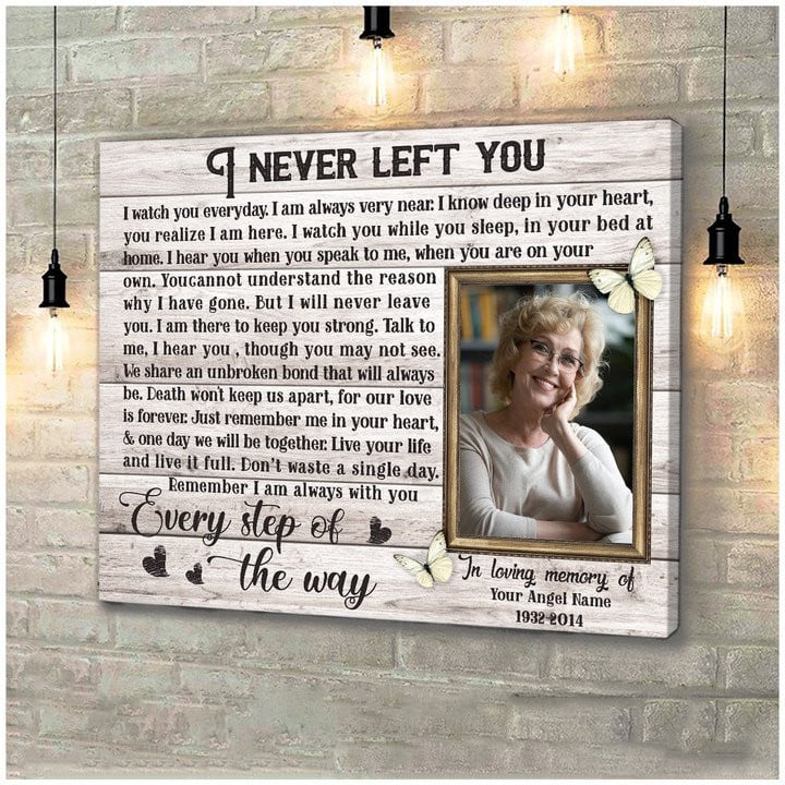 Custom Picture Mom Canvas, Remember me in Loving memory Wall Art