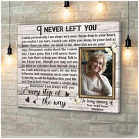 Thumbnail for Letter from Heaven Custom Picture Mom Memorial Canvas, In loving memory missing mother Wall Art