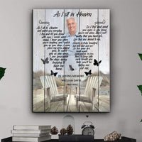 Thumbnail for Gift for friends Mom passing away Memorial Canvas, A Letter from Heaven Canvas custom Mom picture Wall Art