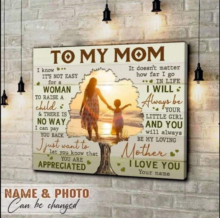 Mother's day gifts, Mom and Daughter, Mom & Son Canvas Wall Art for Bedroom, Living Room Decor