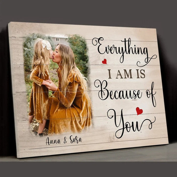 To My Mom How Special You Are To Me Canvas, Custom Mother Photo Canvas Wall Art Gift from Daughter