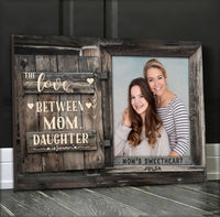 Thumbnail for Custom Photo Gift for Mom from Daughters Canvas, Love between Mom and Daughters is forever Bedroom Wall Art