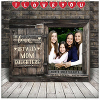 Thumbnail for Custom Photo Gift for Mom from Daughters Canvas, Love between Mom and Daughters is forever Bedroom Wall Art