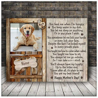 Thumbnail for Customized Dog Photo, Mothers Day Gift For Dog, Dog Wall Art for Mothers Day, Gift for Dogmom