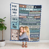 Thumbnail for Customized Picture Mother and Daughter Blanket, Gift from Daughter to Mom Throw Blanket Sherpa Blanket for Bedroom