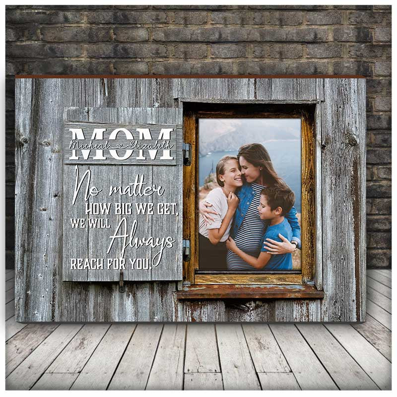 Custom Photo Mother's Day Canvas, Mother's Day Gifts for Mom, Mother Daughter Gifts, Mom and Son Canvas