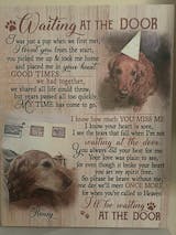 Thumbnail for Personalized Pet Memorial Gifts, Two Pet Portraits Waiting at the Door Poem Photo Gift