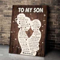 Thumbnail for Customized Mom and Little Son Wall Art, Never Forget That I Love You Mother Canvas