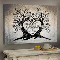 Thumbnail for Personalized This Grandma belong to Grandkids Heart Tree Landscape Canvas for Mother