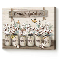 Thumbnail for Customized Grandma Cotton Flowers, Grandma Garden Wall Art Canvas for Mother