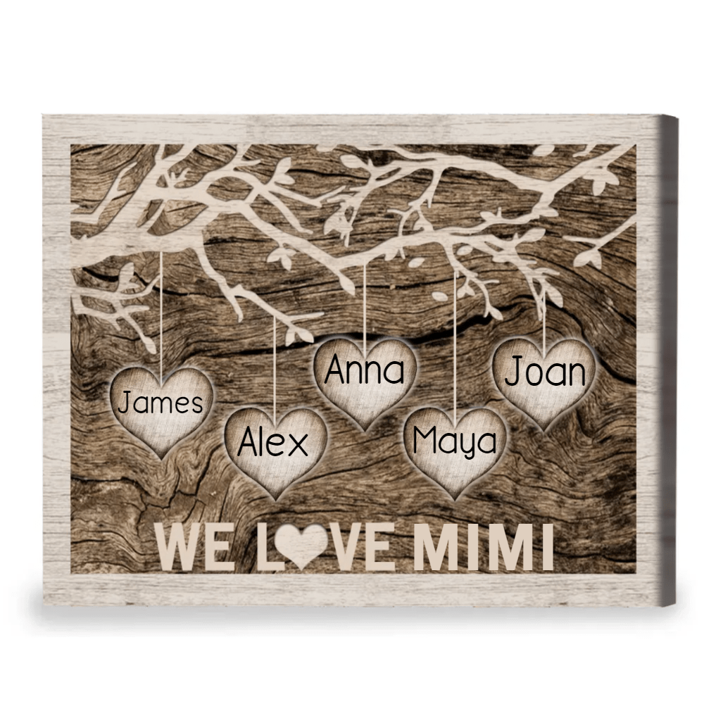 Personalized Best Gifts for Mom, Grandma, Gigi Gifts, Gifts for Nana from Grandkids, We love grandma Canvas