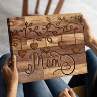 Thumbnail for Custom Mom and Kids Heart Tree Mother Canvas, Mommy belong to Son, Daughter Wall Art