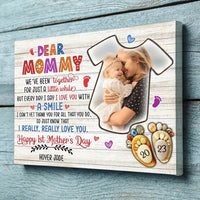 Thumbnail for First Mother's Day 2023, Custom Photo Mom and Baby. Mom and Kid Canvas Wall Art