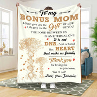 Thumbnail for Best Bonus Mom Fleece Blanket, Life has given me Gift of you Throw Blanket for Stepmom