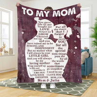 Thumbnail for Customized Mom and Daughter Throw Blanket, Always be your little girl Blanket for Mom