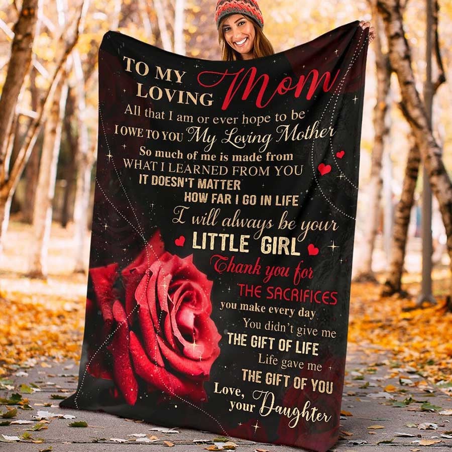 Custom Rose Mom and Son Throw Blanket, Gift from Son - You are my best friend Fleece Blanket