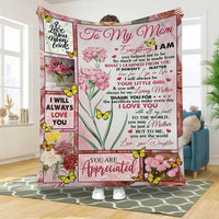 Thumbnail for Customized Carnation Blanket for Mom, Unique Gifts From Daughter, You are the world Carnation Fleece Blanket