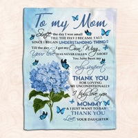 Thumbnail for Personalized Hydrangeas Blanket for Mom, We hugged this Blanket, Gift from Daughter and Son