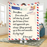 Thumbnail for Personalized Creative Letter Blanket to Mom, Gift from Daughter - Long Distance Throw Blanket
