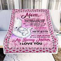 Thumbnail for Personalized Elephant Mom Blanket, Gift from Daughter, You are the world Elephant Throw Blanket