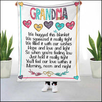 Thumbnail for Personalized We Hugged This Blanket Grandma Nana With Grandkids Names Blanket