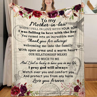 Thumbnail for Customized Mother In Law Throw Blanket, Mother in-Law Gifts from Daughter in-Law Birthday Gift