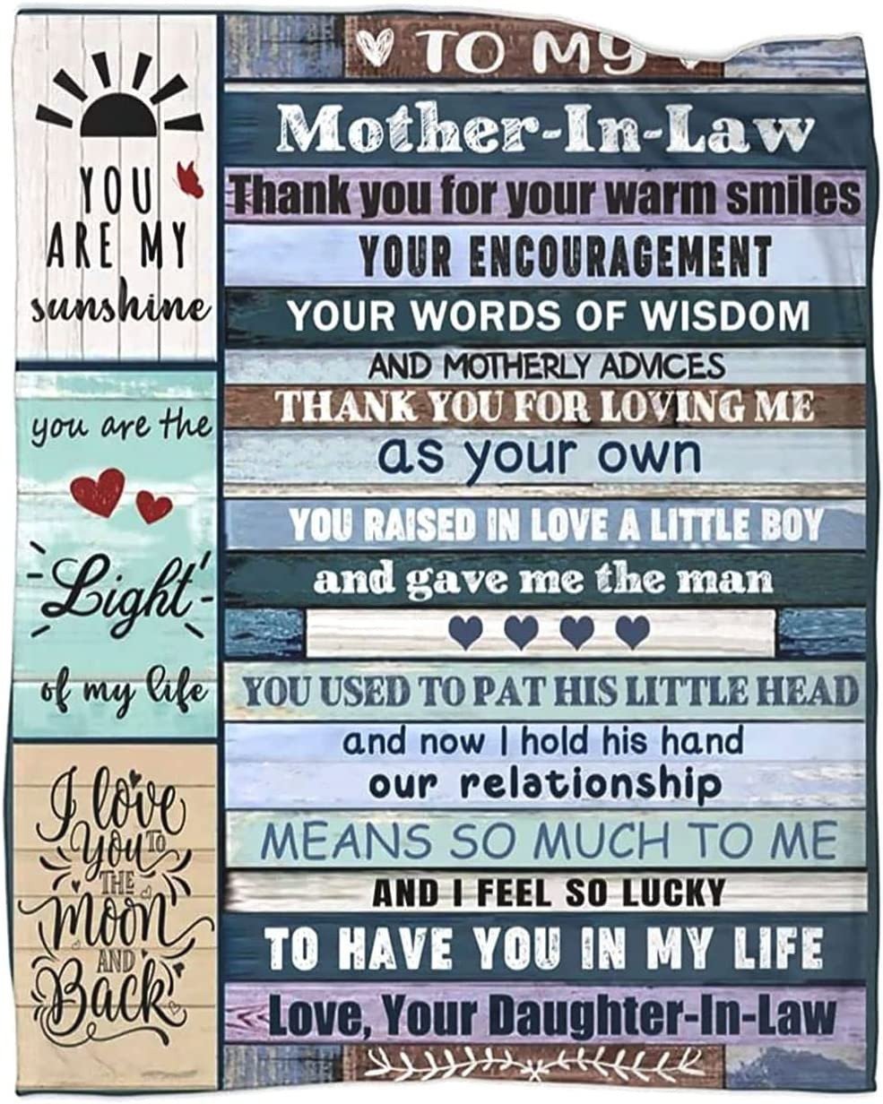 Mother In Law Throw I will always love you Fleece Blanket for Mother
