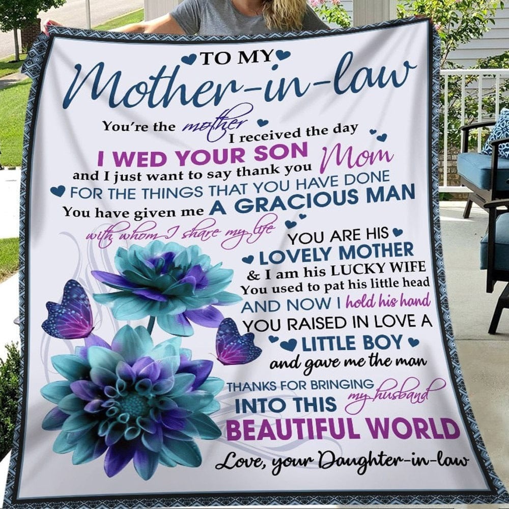 Mother In Law Throw I will always love you Fleece Blanket for Mother