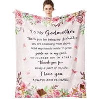 Thumbnail for Flannel To My Godmother from Godchild Christian Gifts Proposal Gift Bed Fleece Blanket