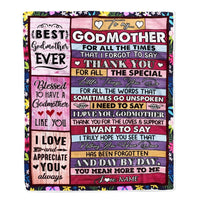 Thumbnail for Personalized Godmother Blanket From Niece Nephew Customized Bed Fleece Throw Blanket