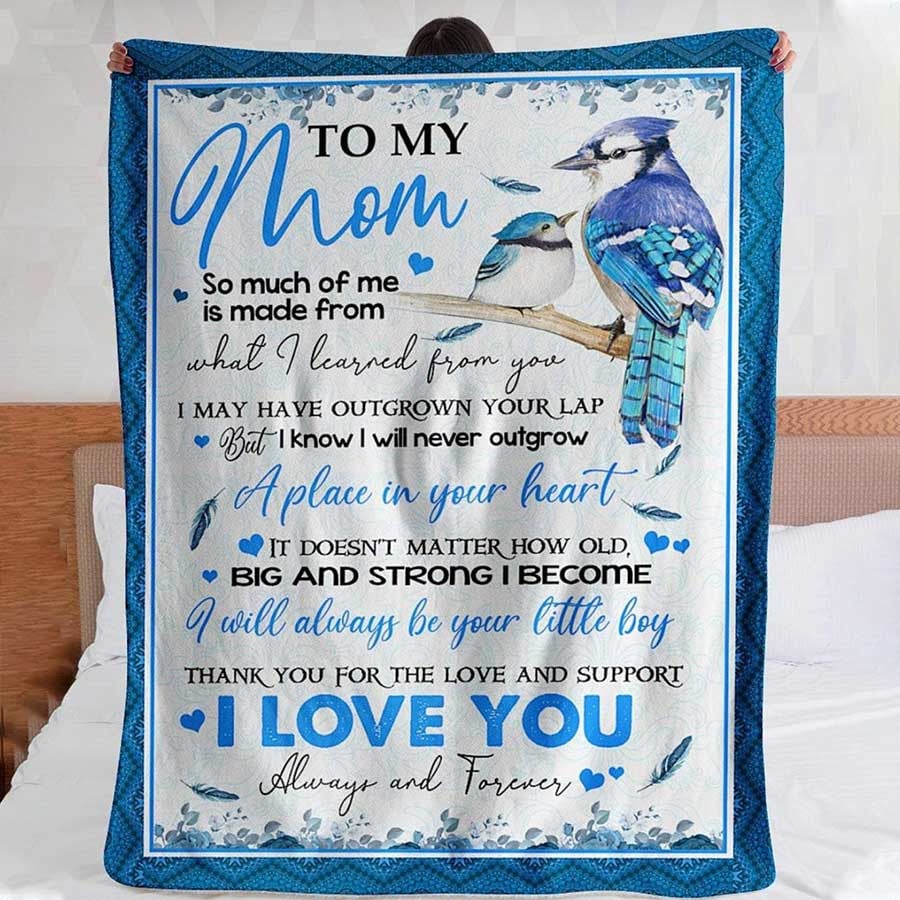 Bird Mom Blanket, Is Made What I Learn You Cute Bird, Mom and Daughter Throw Blanket