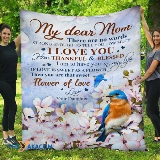 Bird Mom Blanket, Is Made What I Learn You Cute Bird, Mom and Daughter Throw Blanket