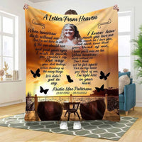 Thumbnail for Sunset on the beach Memorial Blanket for Loss of Mother, In Loving Memory Throw Blanket