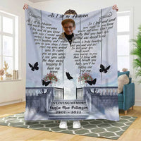 Thumbnail for Personalized Memorial Blanket for Loss of Mother, I never left you Custom Photo Mom Bereavement Gift
