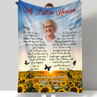 Thumbnail for Sunset on the beach Memorial Blanket for Loss of Mother, In Loving Memory Throw Blanket