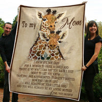 Thumbnail for Giraffe Mother Blanket from Daughter, To my Mom Giraffe Lovers Throw Blanket