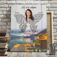 Thumbnail for Custom Photo Lake House Memorial Canvas, Sympathy Gift for Daughter, Mom, Niece, Son Memorial Canvas