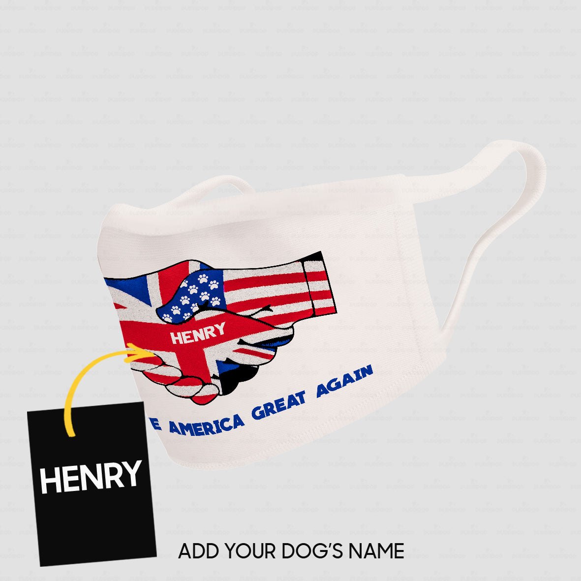 Personalized Dog Gift Idea - Shake Hand And Make America Great Again For Dog Lovers - Cloth Mask