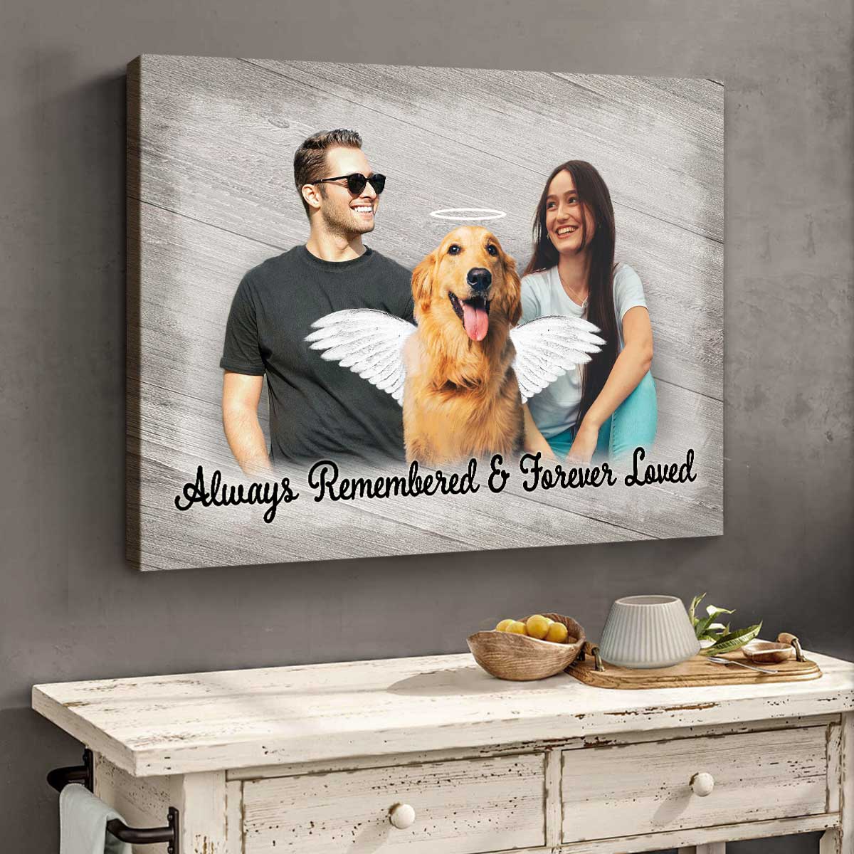 Pet Memorial Portraits, Add Loved One To Picture, Combine Photos Canvas, Pet Loss Gifts - Best Personalized Gifts for Everyone