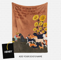 Thumbnail for Personalized Dog Gift Idea - Once Upon A Time Gift For Dog Lovers - Fleece Blanket
