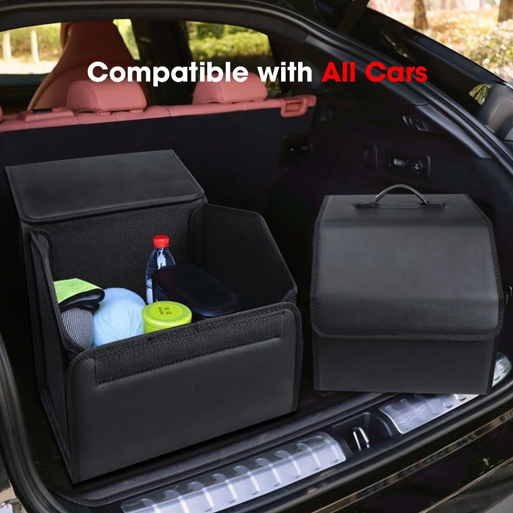 Foldable Trunk Storage Luggage Organizer Box, Custom For Your Cars, Portable Car Storage Box Bin SUV Van Cargo Carrier Caddy for Shopping, Camping Picnic, Home Garage, Car Accessories LR12996