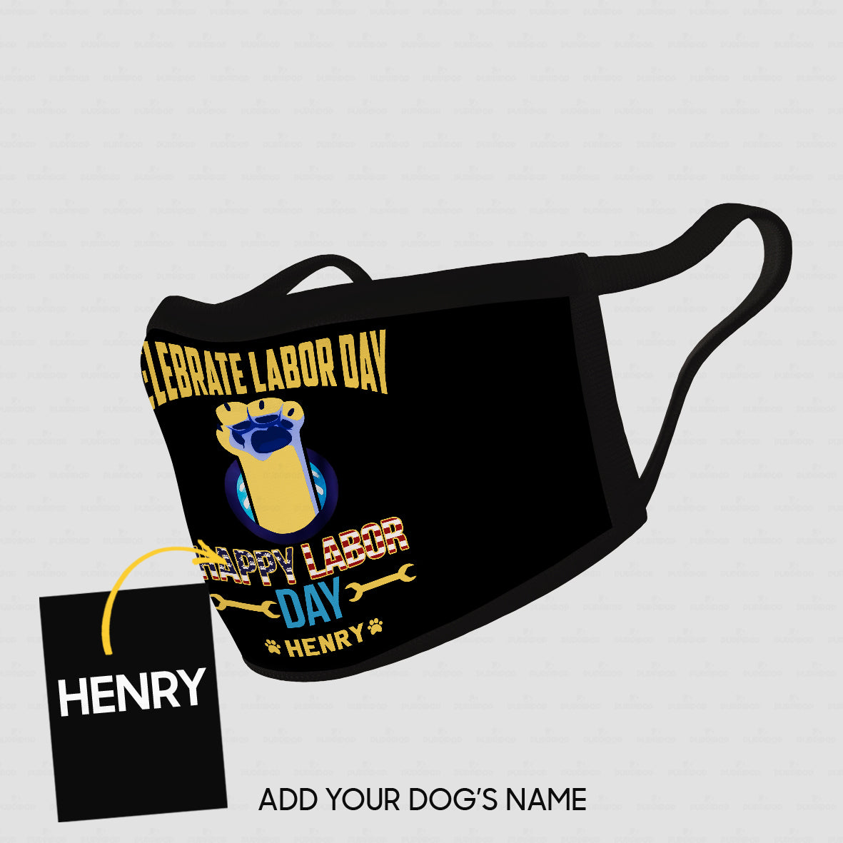 Personalized Dog Gift Idea - Celebrate Labor Day Happy Day For Dog Lovers - Cloth Mask