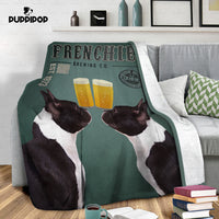 Thumbnail for Personalized Dog Git Idea - Frenchie Dogs And Beer For Dog Dad - Fleece Blanket