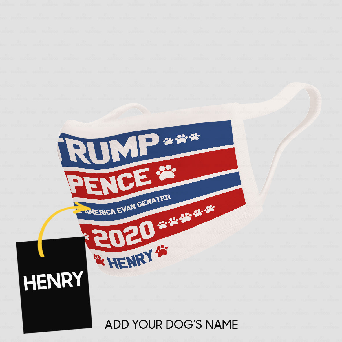 Personalized Dog Gift Idea - Trump Pence Make America Evan Genater 2020 For Dog Lovers - Cloth Mask