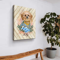 Thumbnail for Custom Pet Portrait, Pet Portrait With Yellow Flowers, Pet Memorials, Gifts For Dog Lovers - Best Personalized Gifts for Everyone