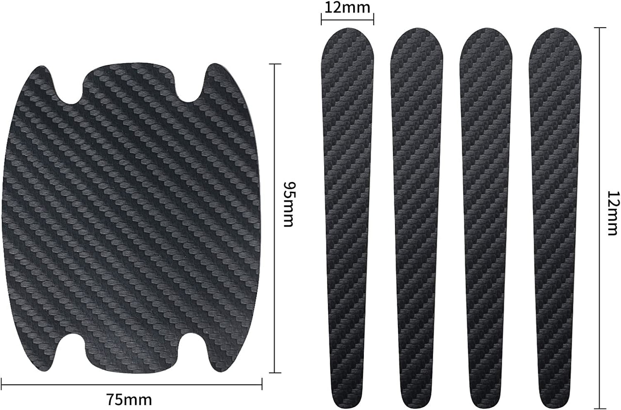 8 Pack Car Carbon Fiber Stickers Compatible with Car Cup Protectors Carbon Fiber Stickers Scratch Resistant Accessories