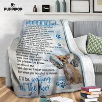 Thumbnail for Personalized Dog Gift Idea - I'll Be Waiting At The Door Gift For Dad Dog - Fleece Blanket