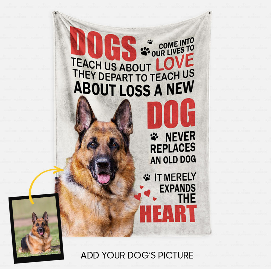 Personalized Dog Gift Idea - Dogs Teach Us About Love Gift For Dog Dad - Fleece Blanket