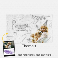 Thumbnail for Personalized Dog Gift Idea - Line Art And Quotes For Dog Lovers - Fleece Blanket