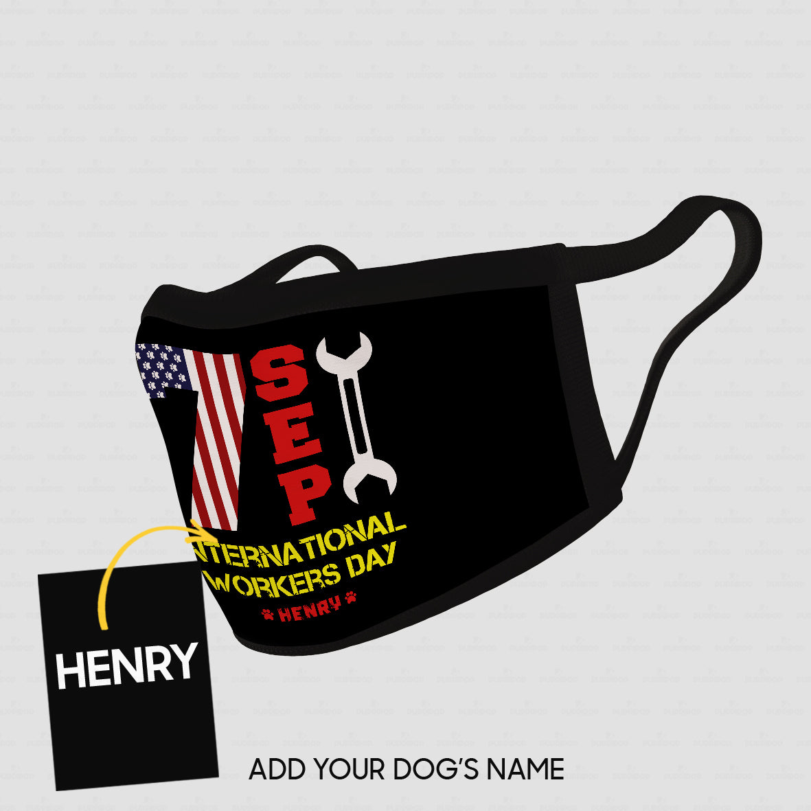 Personalized Dog Gift Idea - International Workers Day For Dog Lovers - Cloth Mask
